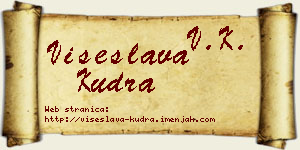 Višeslava Kudra vizit kartica